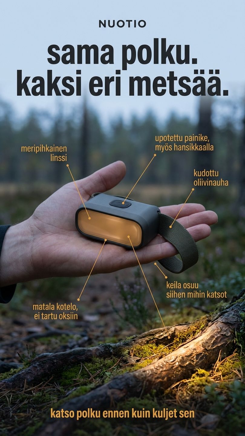 NUOTIO headlamp, proof angle